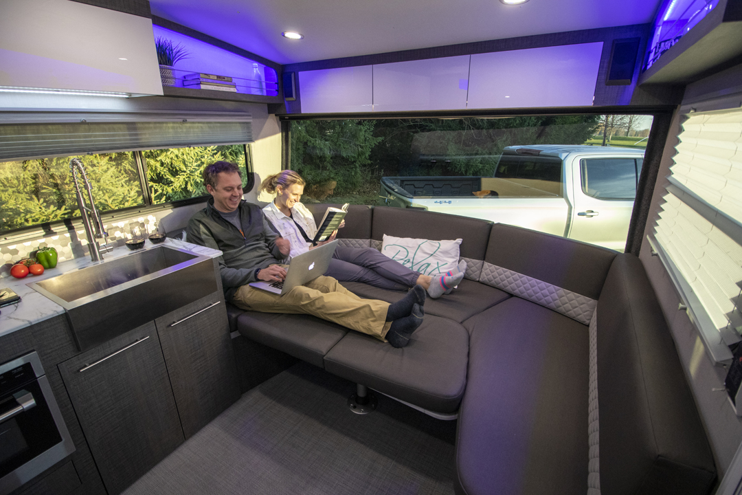 panoramic dinette RV interior