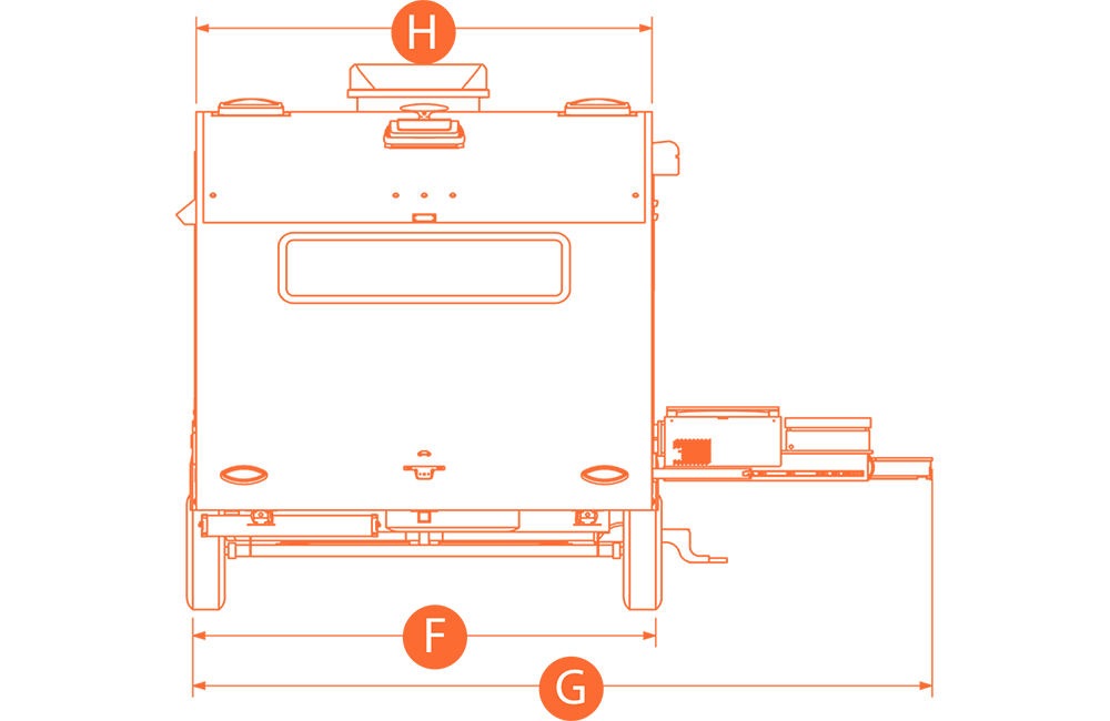 Aucta Willow rear dimensions diagram