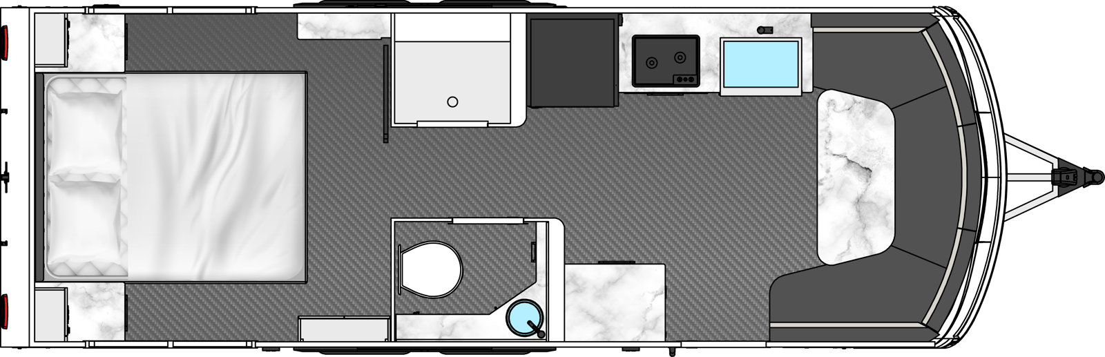 inTech Aucta Willow Queen Bed Floorplan