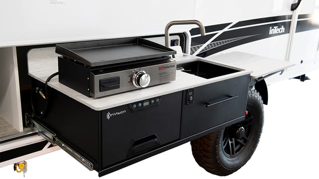convenient outdoor camping kitchen