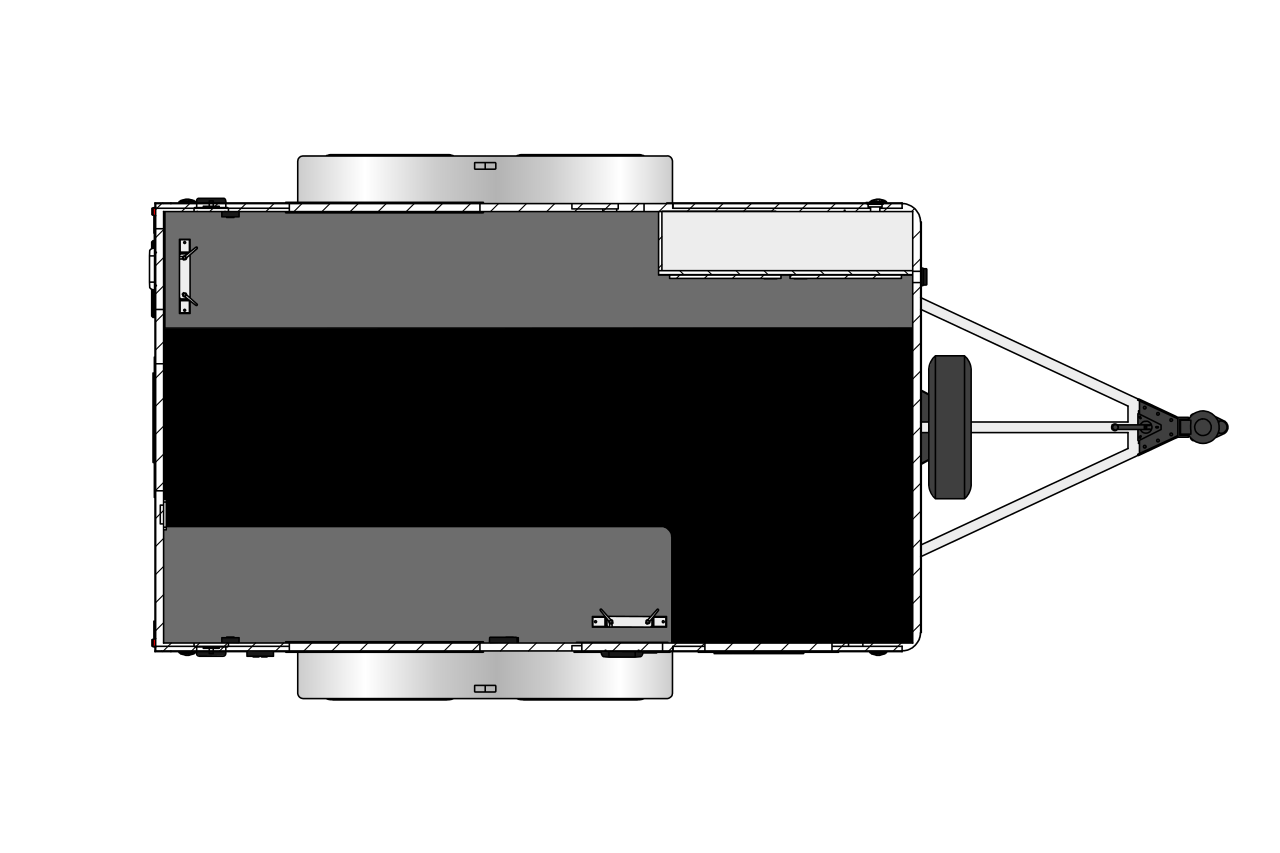 inTech Fiber Splicing 7' x 12' Essential Trailer Floorplan