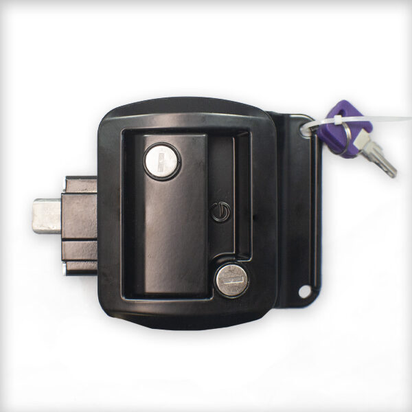 Travel Trailer latch - Black - With lock and deadbolt