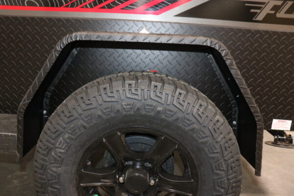 Black ATP Double Bend Flat Top Fender - Single Axle - Image 2
