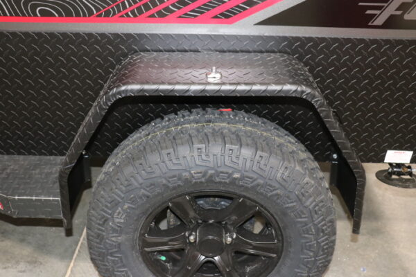 Black ATP Double Bend Flat Top Fender - Single Axle