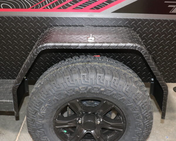 Black ATP Double Bend Flat Top Fender - Single Axle