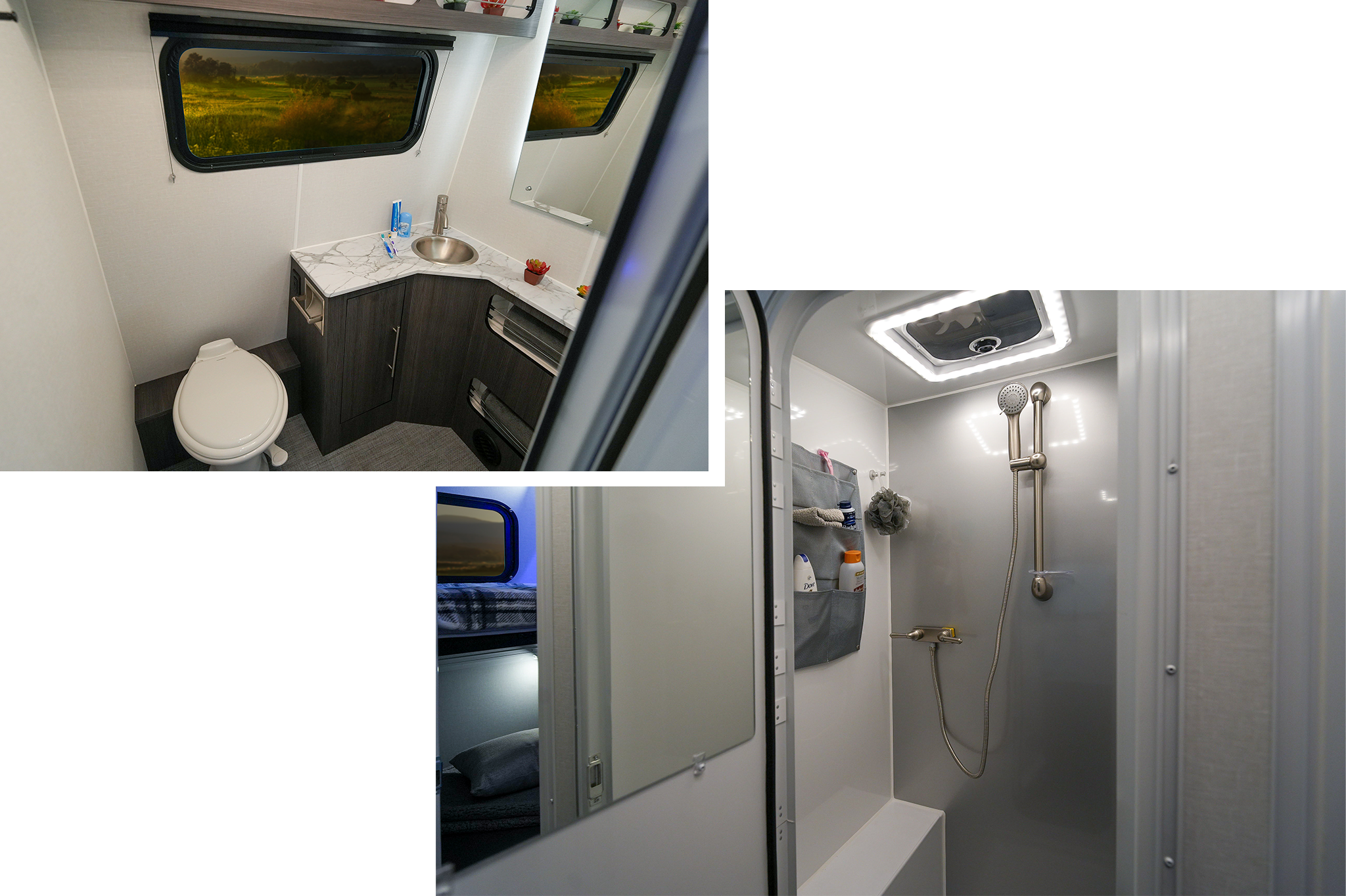 amenities galore, home conveniences camping