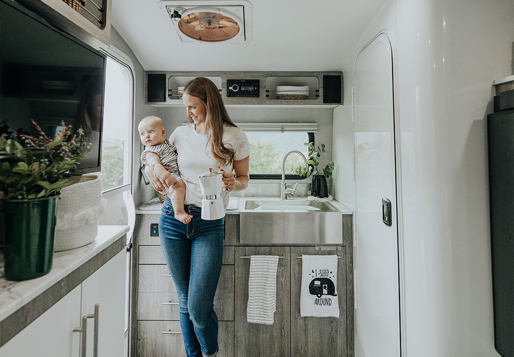 amenities galore, home conveniences camping