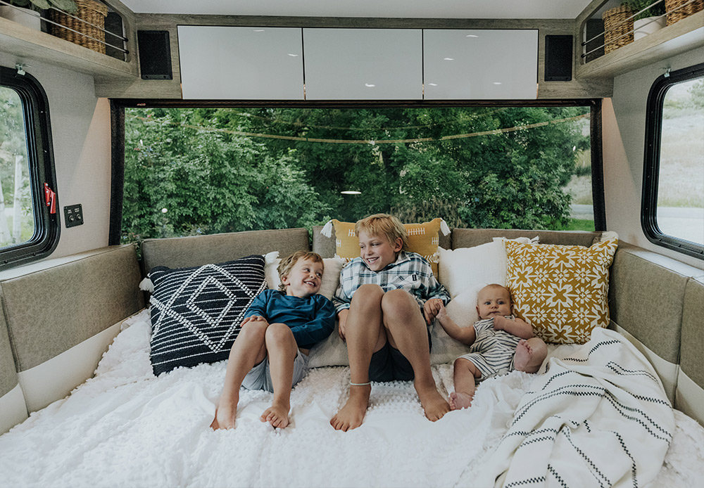amenities galore, home conveniences camping